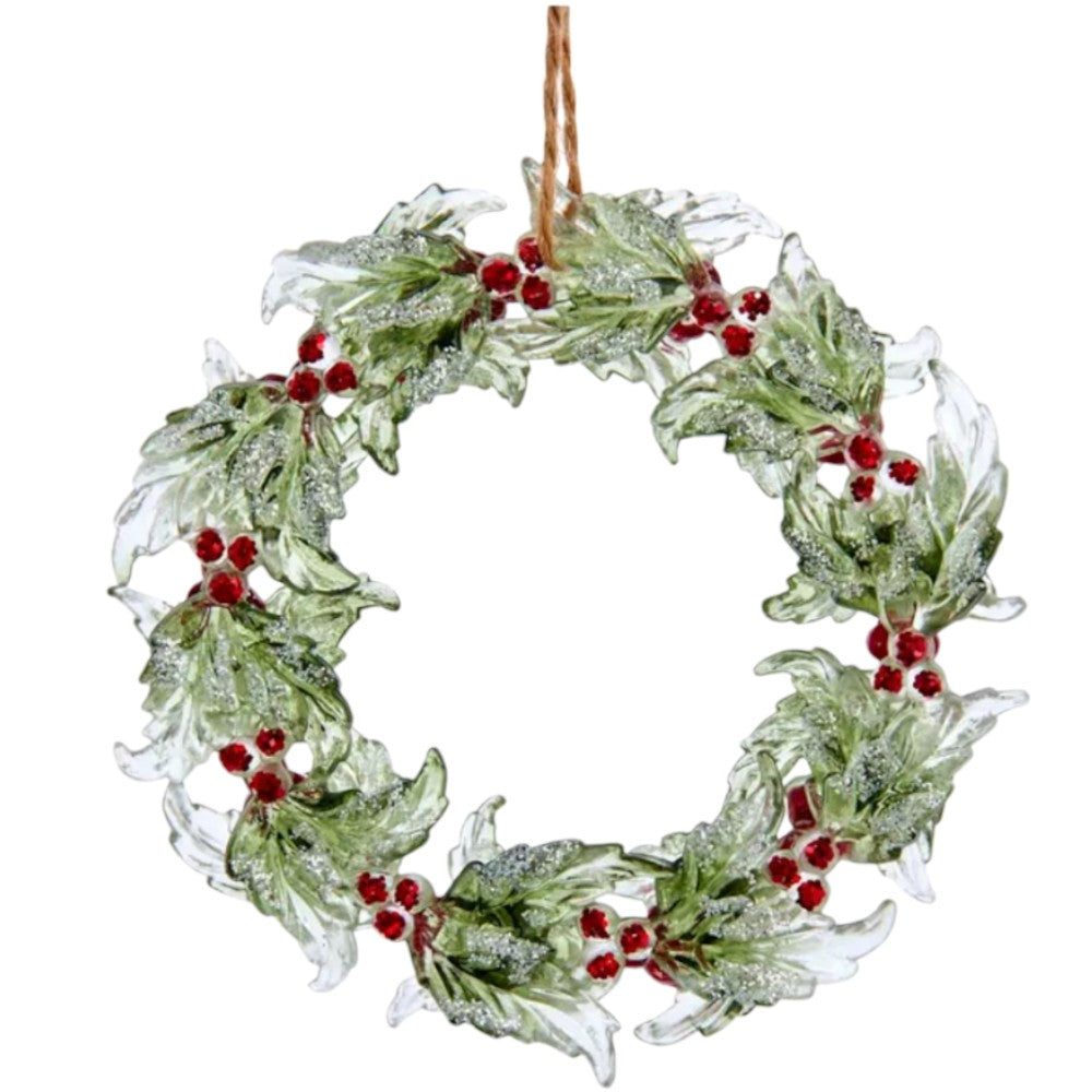 5.2" Birch Berry Wreath Christmas Ornament