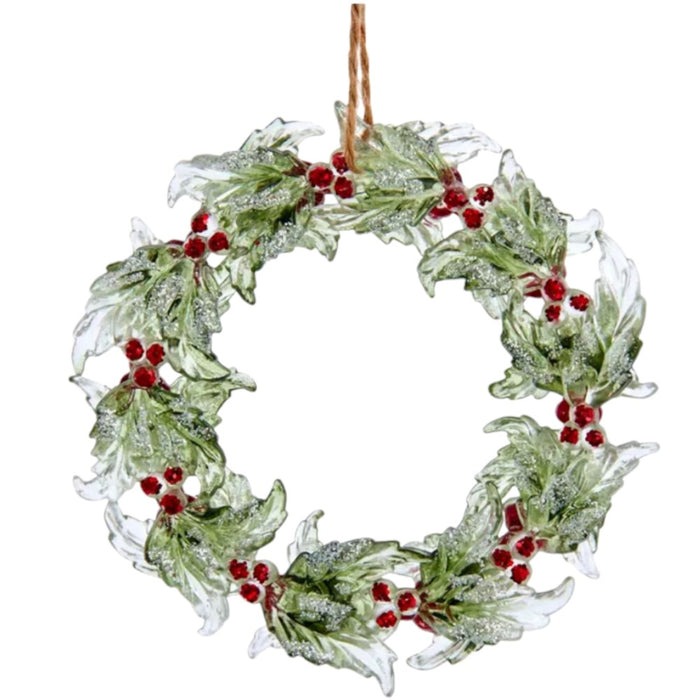 5.2" Birch Berry Wreath Christmas Ornament
