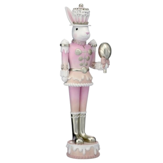 31.5" Resin Candy Soldier Bunny Easter Decor