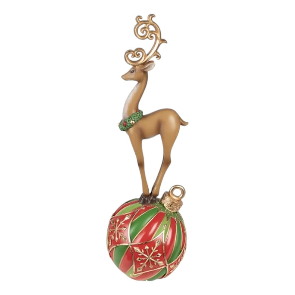 17-inch reindeer Christmas decoration alternate detail view