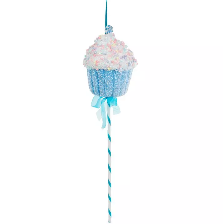 21.5" Sprinkled Cupcake Pick – Whimsical Christmas Tree Decoration & Holiday Accent