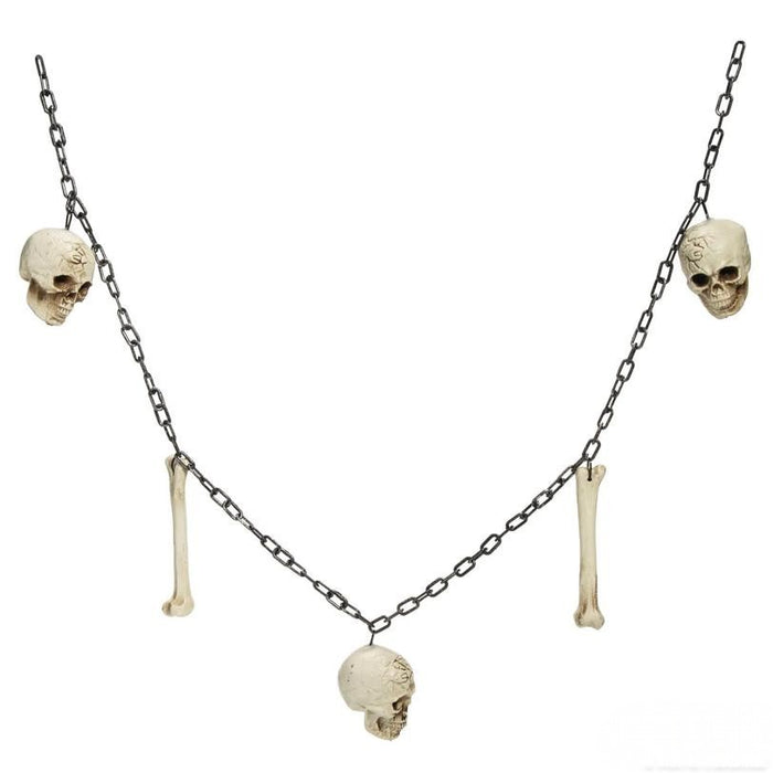 5-foot-2-inch skulls and bones Halloween garland