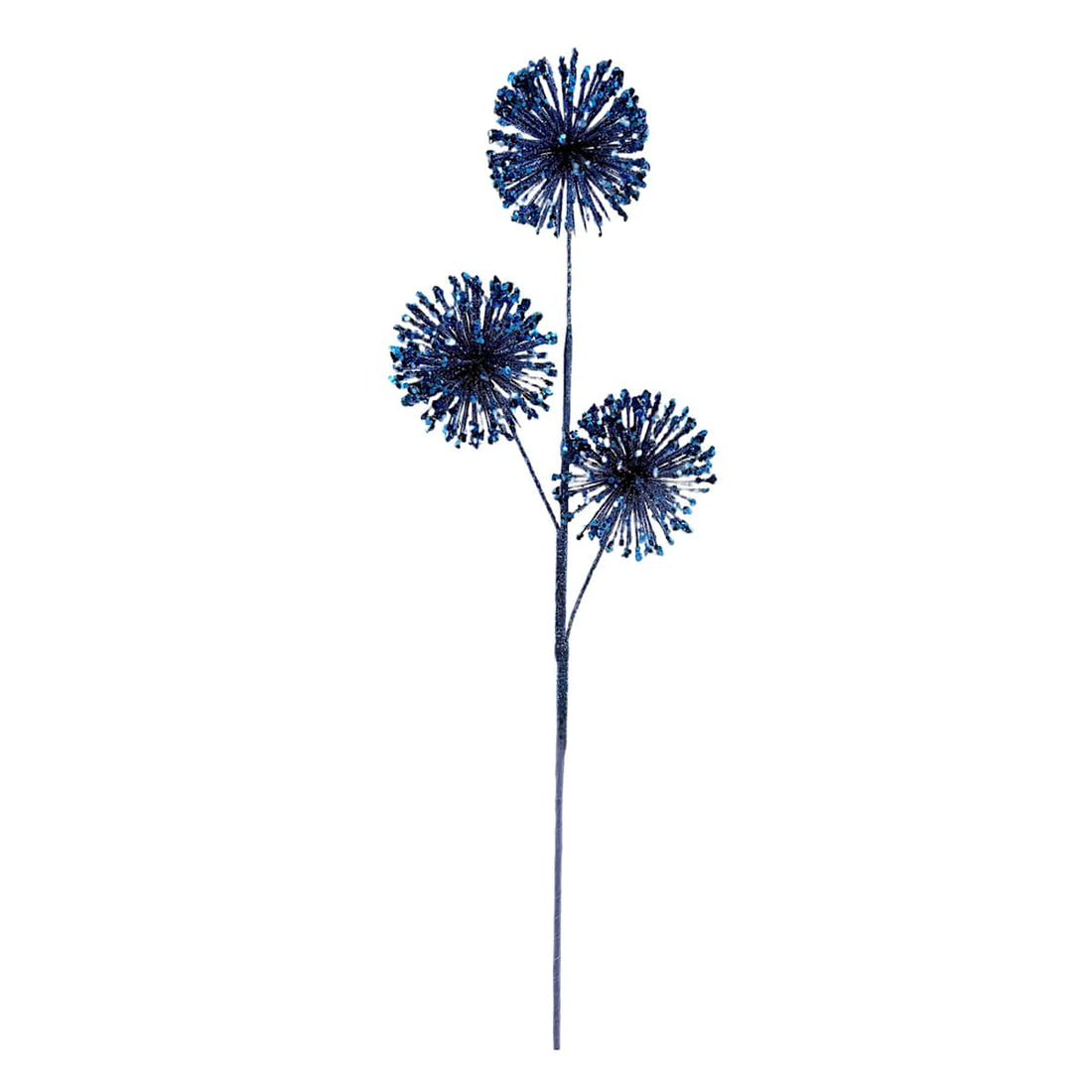 26-inch Blue Christmas ball stem on white background