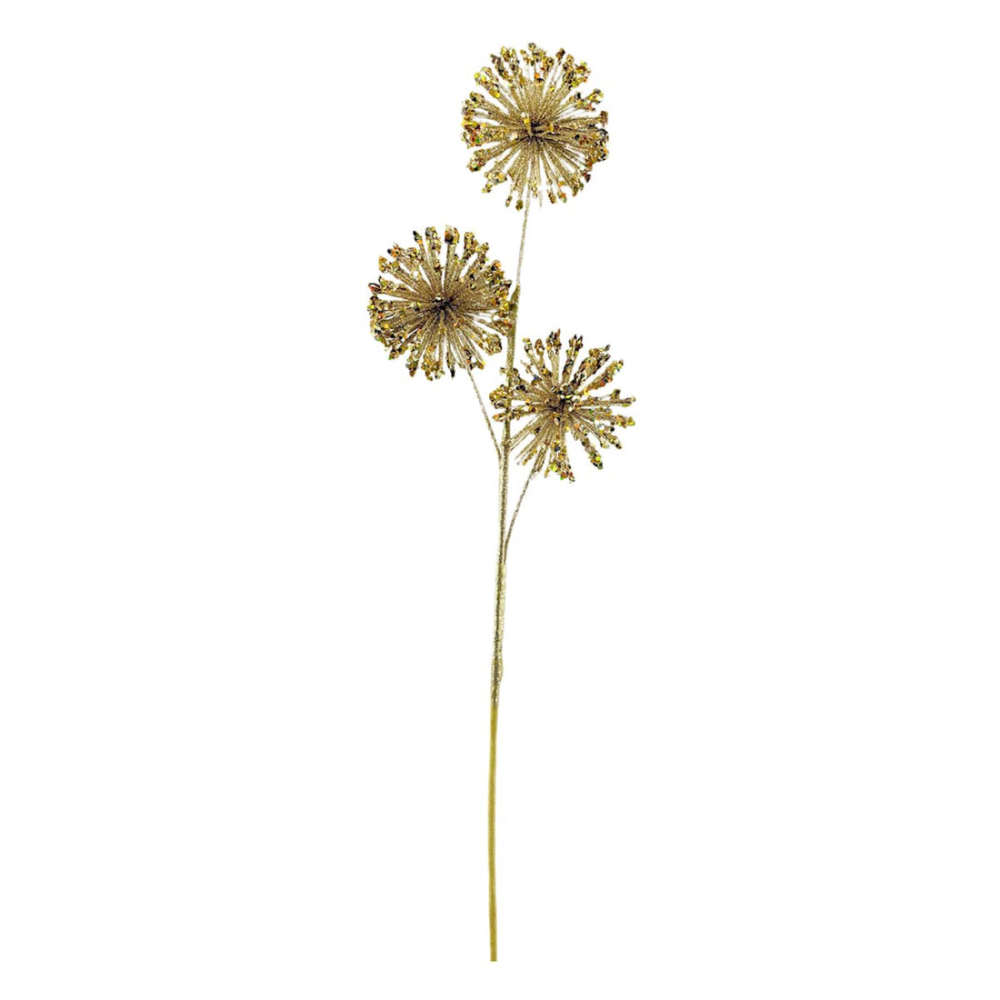 26-inch Gold Christmas ball stem on white background