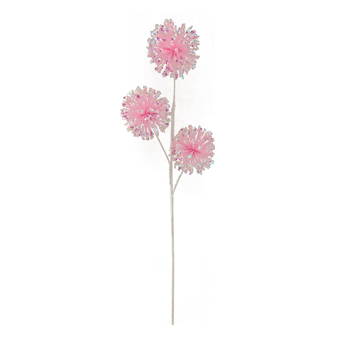 26-inch Pink Christmas ball stem on white background