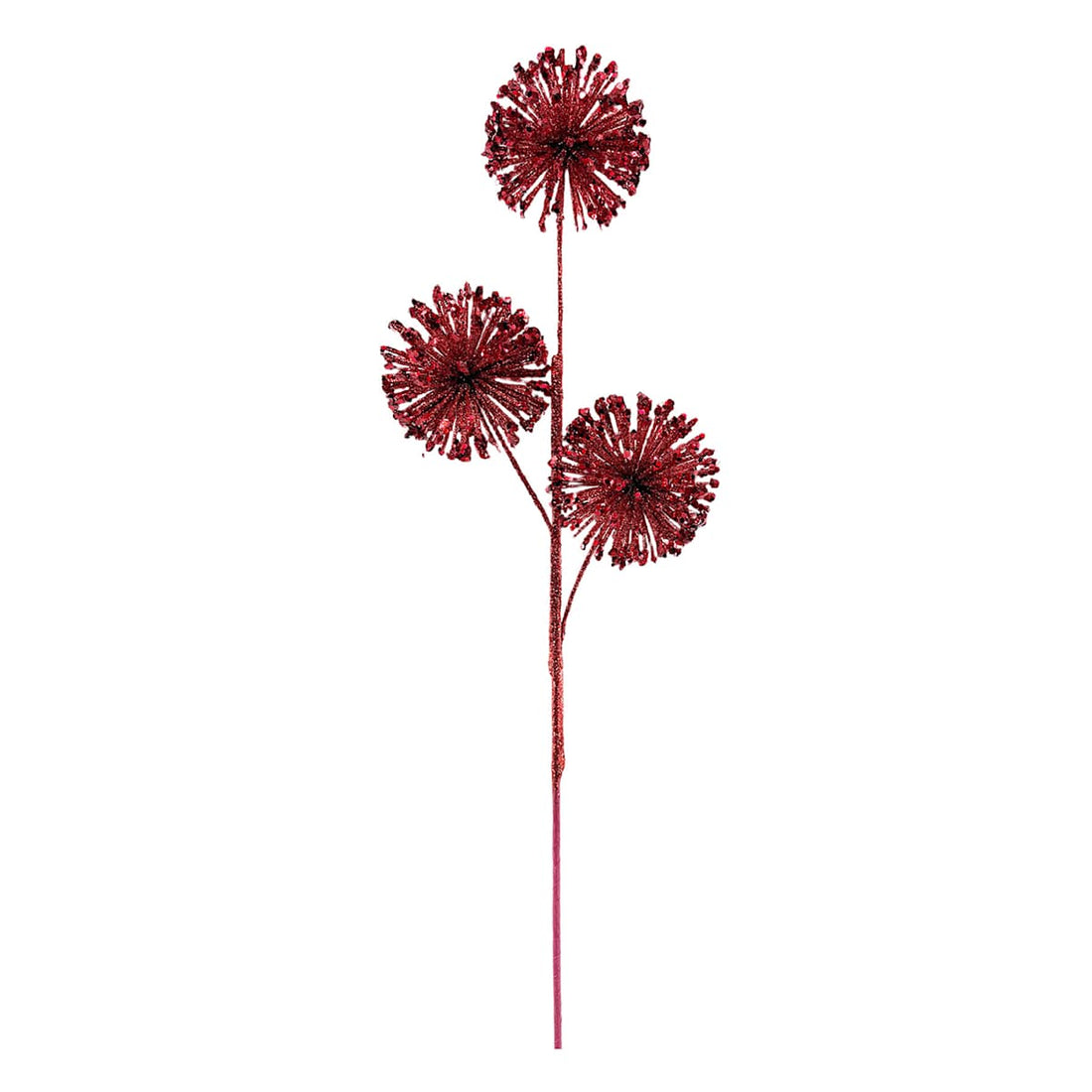 26-inch Red Christmas ball stem on white background