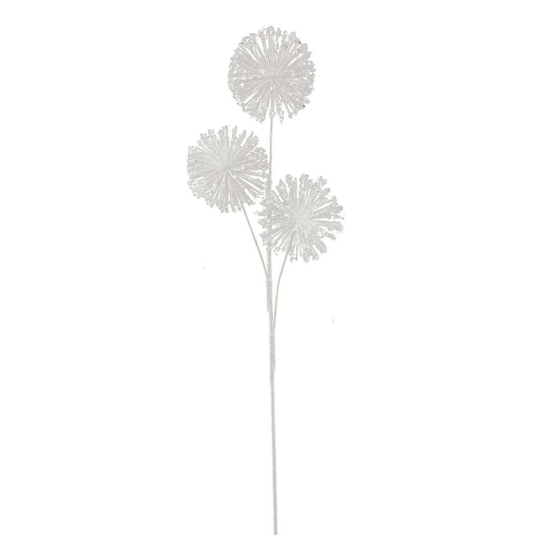 26-inch White Christmas ball stem on white background