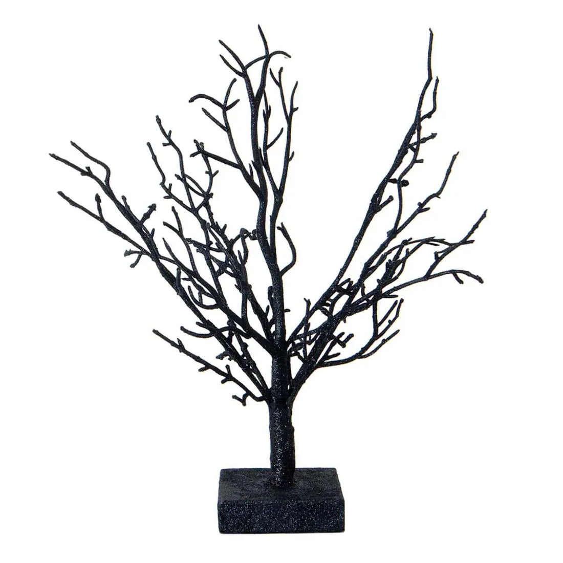 12" Black Spooky Halloween Tabletop Tree Decoration