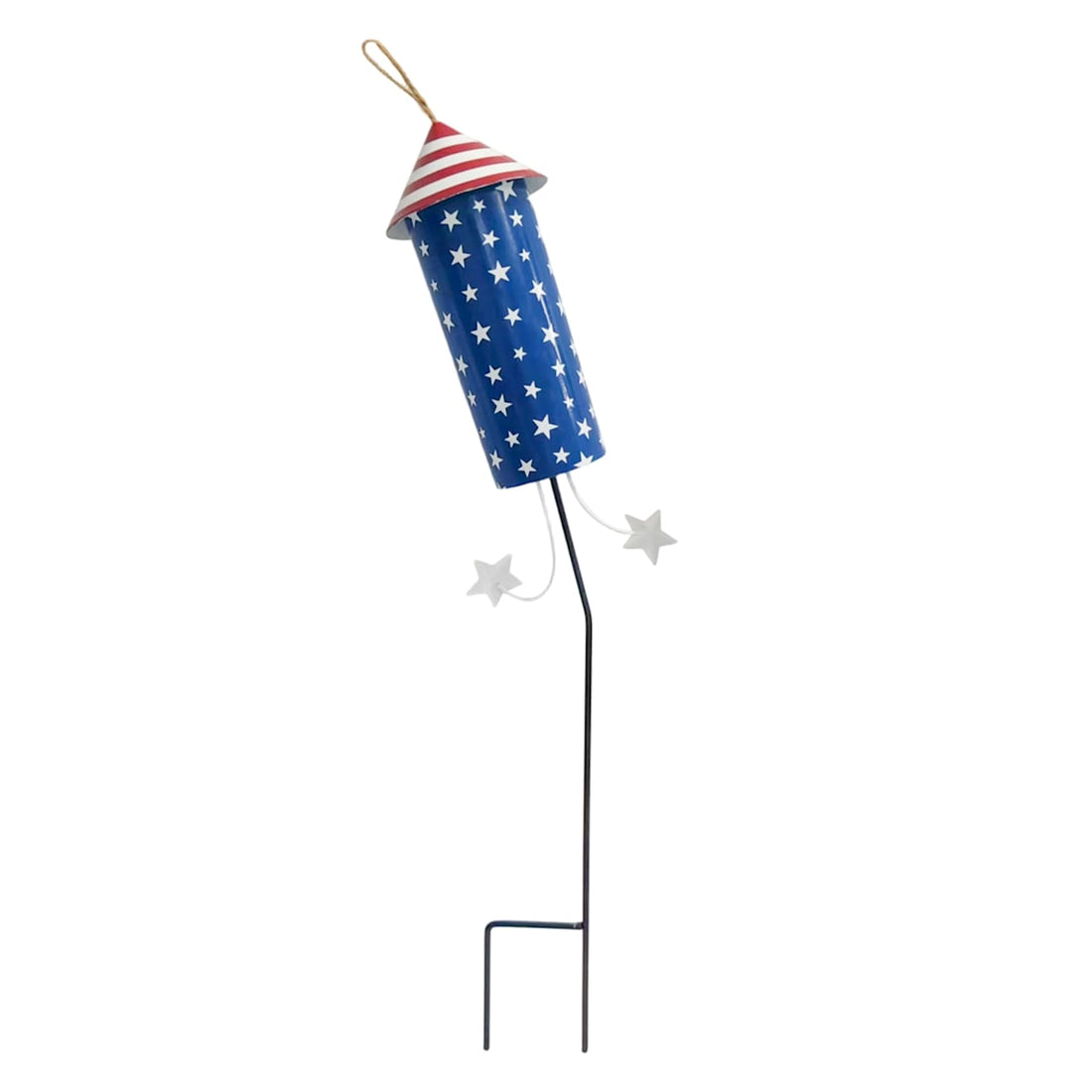 Blue star firecracker garden stake alternate view