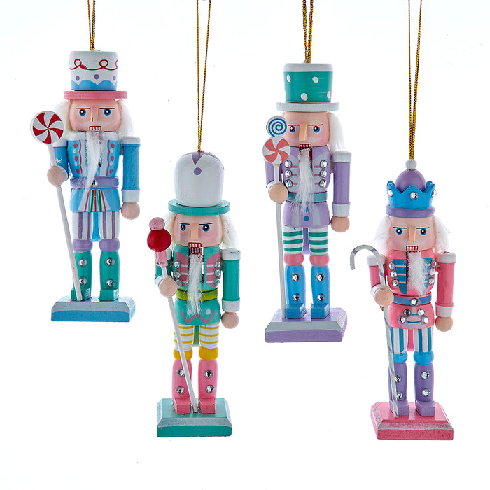 5-inch pastel nutcracker Christmas ornaments set of 4