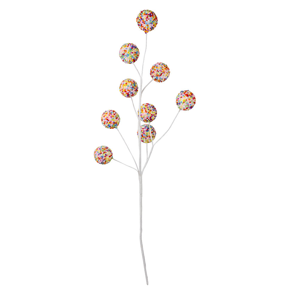25.5-inch glittered ball Christmas spray alternate view 6