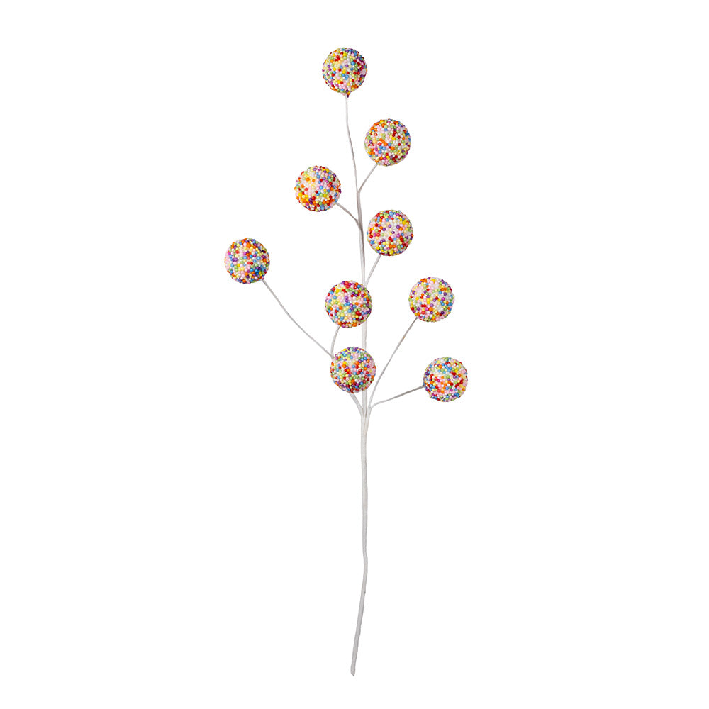 25.5-inch glittered ball Christmas spray alternate view 3