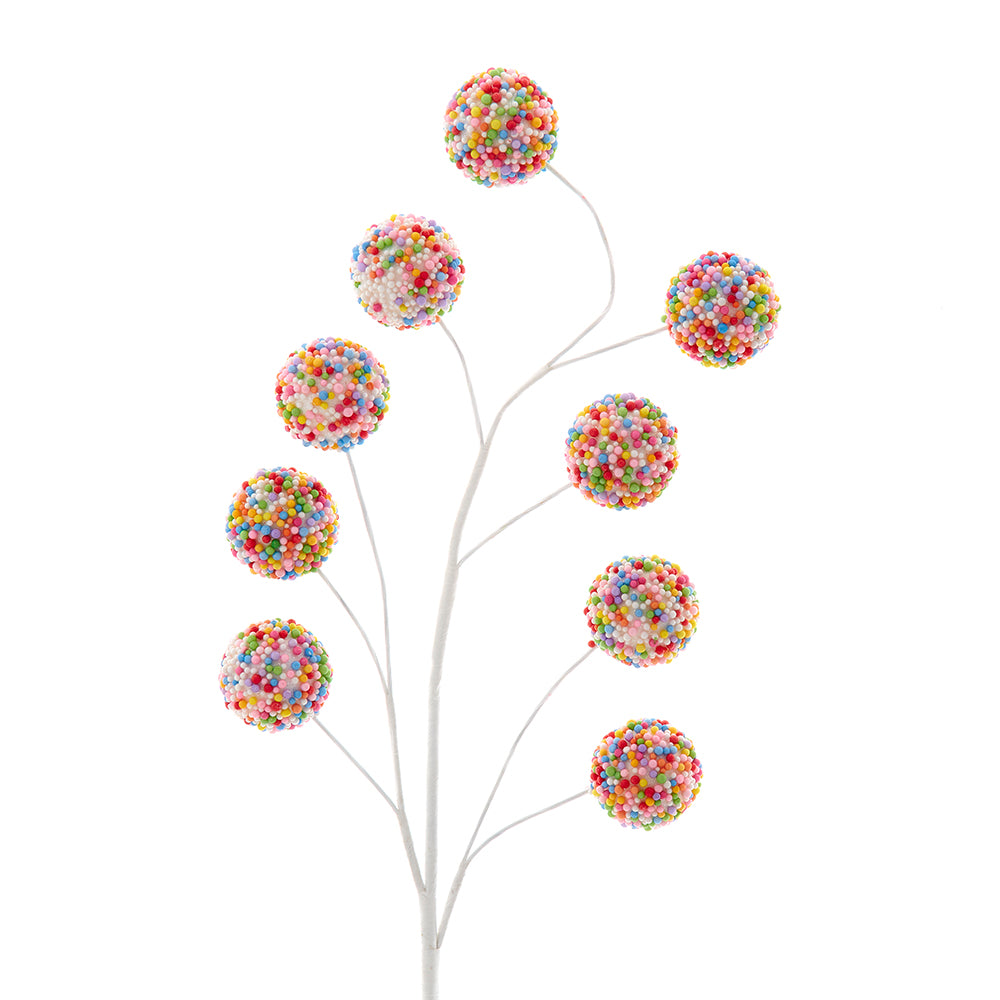 25.5-inch glittered ball Christmas spray alternate view 4