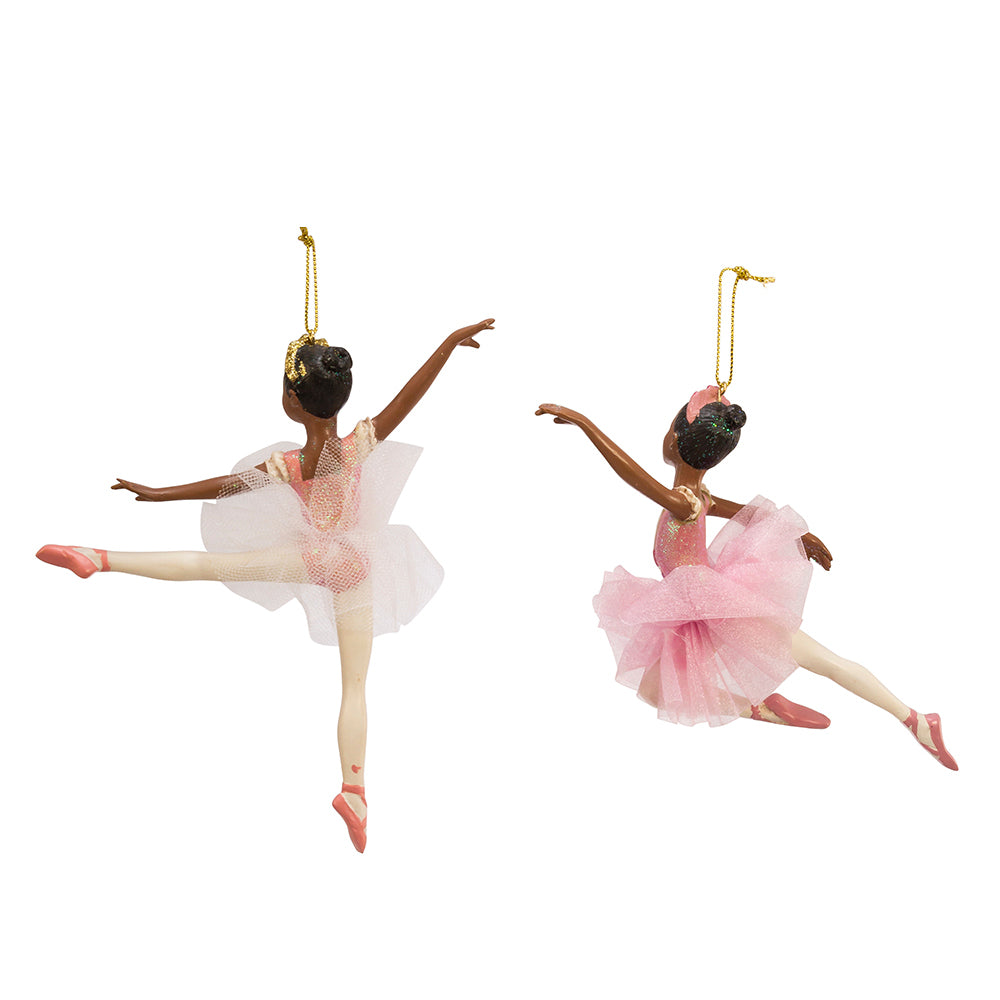 6.5" African American Ballerina Ornaments – Set of 2 – product image 4
