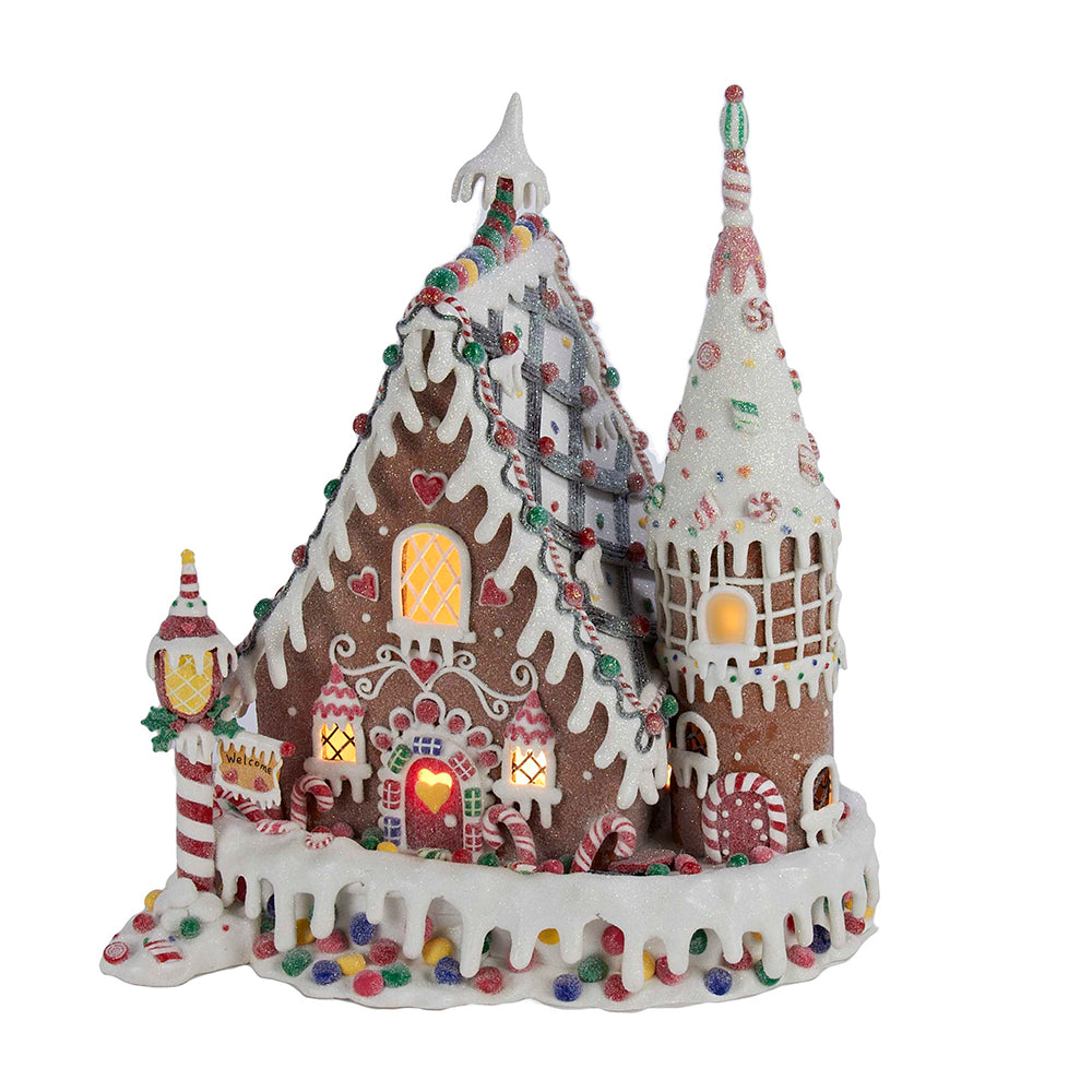 13" Gingerbread House with Lights - Perfect Christmas Decoration for Your Home