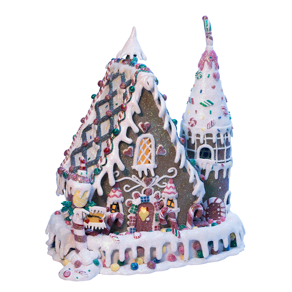 lighted gingerbread house Christmas decor alternate view 8