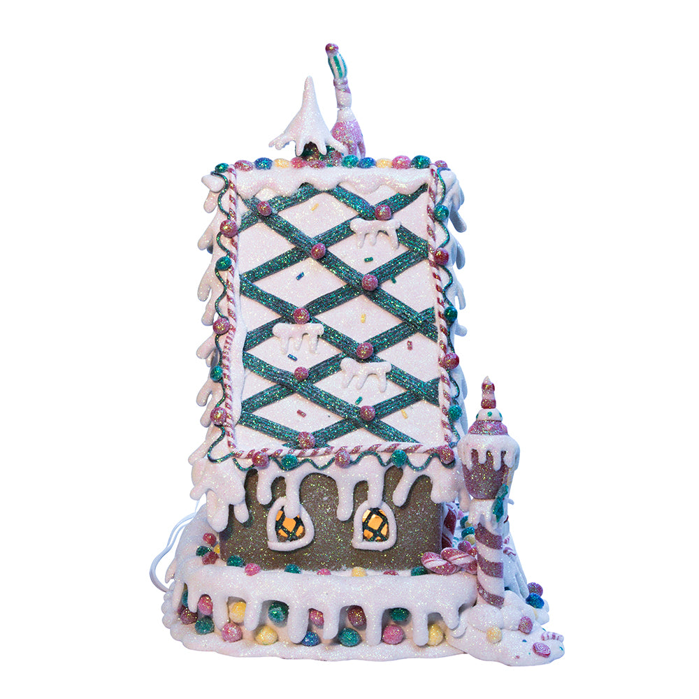 lighted gingerbread house Christmas decor alternate view 7