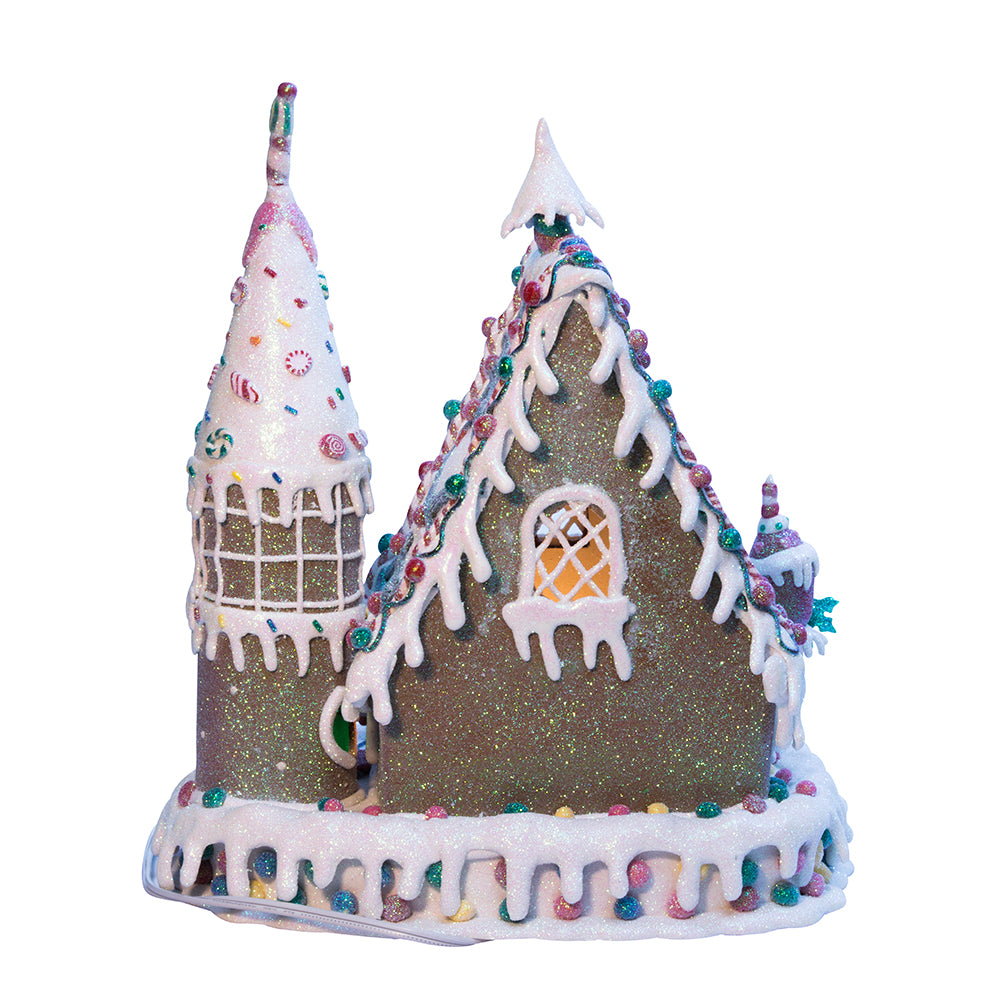 lighted gingerbread house Christmas decor alternate view 5