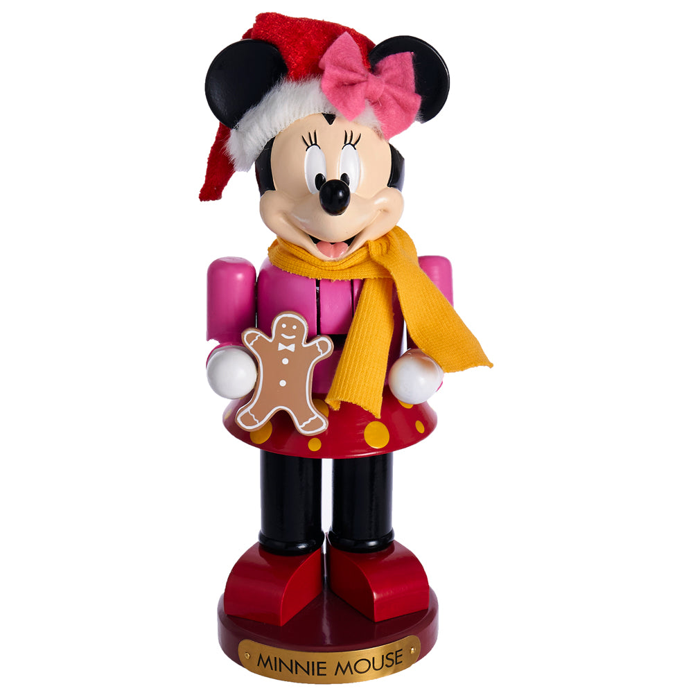 10" Disney® Minnie Mouse Nutcracker with Gingerbread Doll – Festive Christmas Decoration