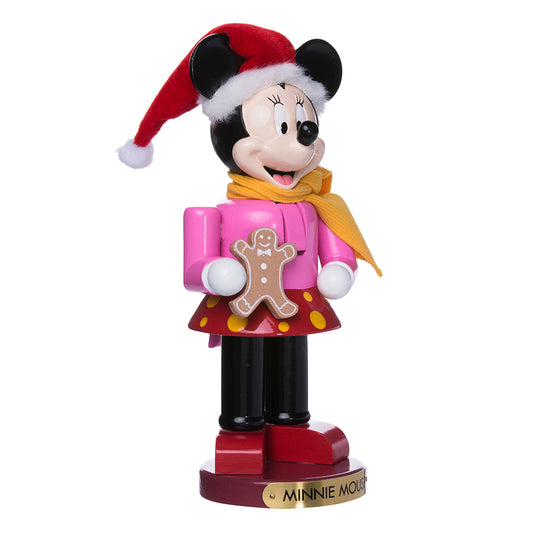 10" Disney® Minnie Mouse Nutcracker with Gingerbread Doll – Festive Christmas Decoration