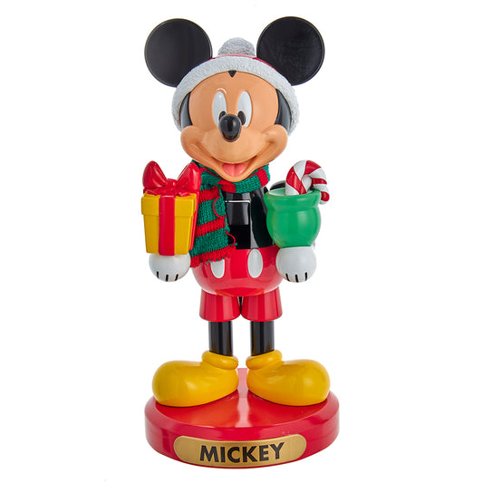 10" Disney® Mickey Mouse Nutcracker with Present – Classic Christmas Decoration