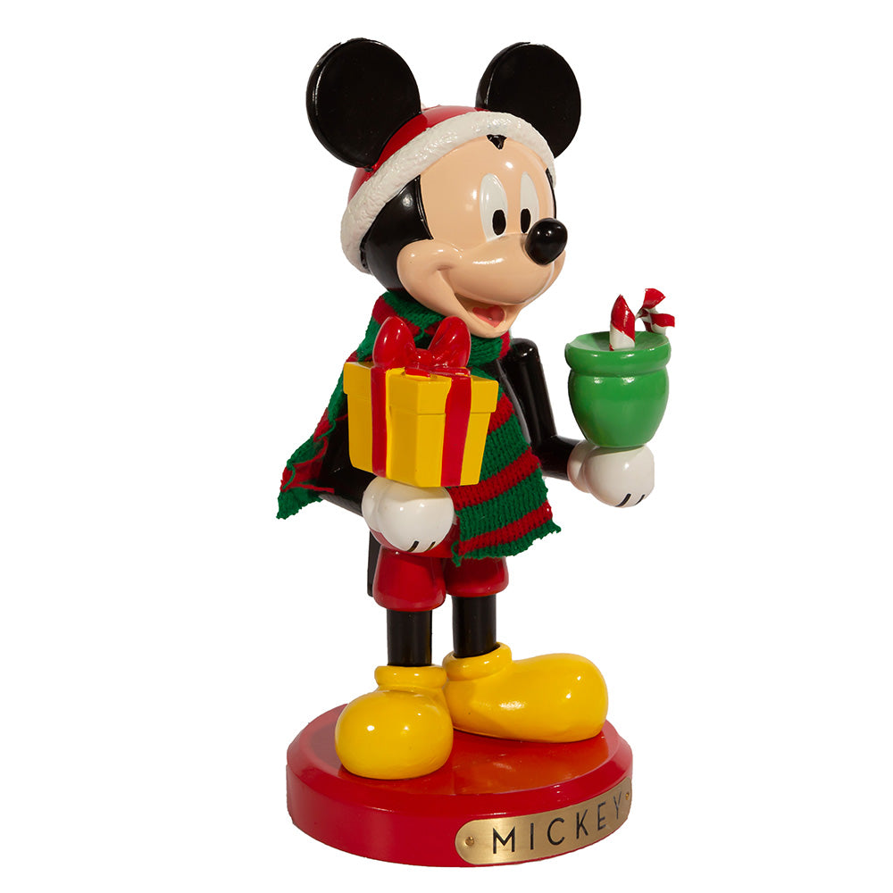 10" Disney® Mickey Mouse Nutcracker with Present – Classic Christmas Decoration