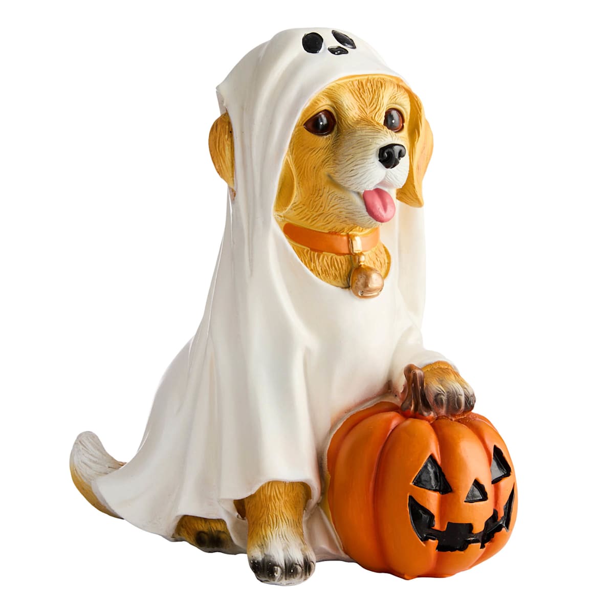 6.1" Dog in Ghost Costume Halloween Tabletop Figurine
