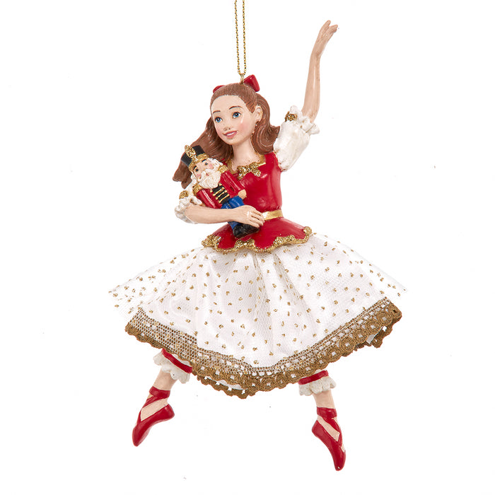 6.5-inch Clara with nutcracker Christmas ornament