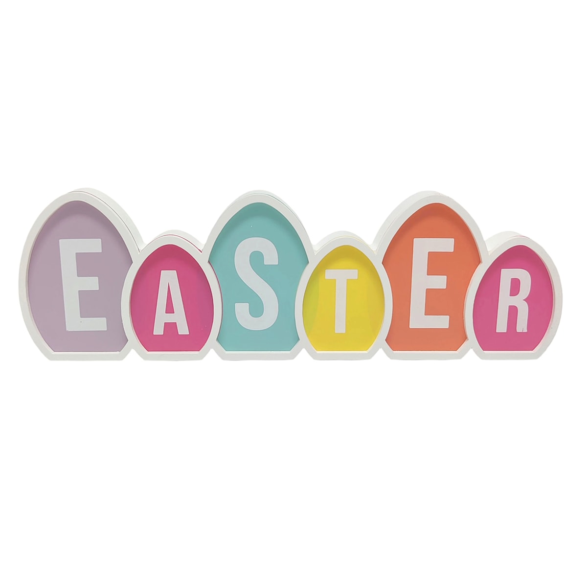 16" Easter Egg Sign – Pastel Spring & Easter Wall Décor