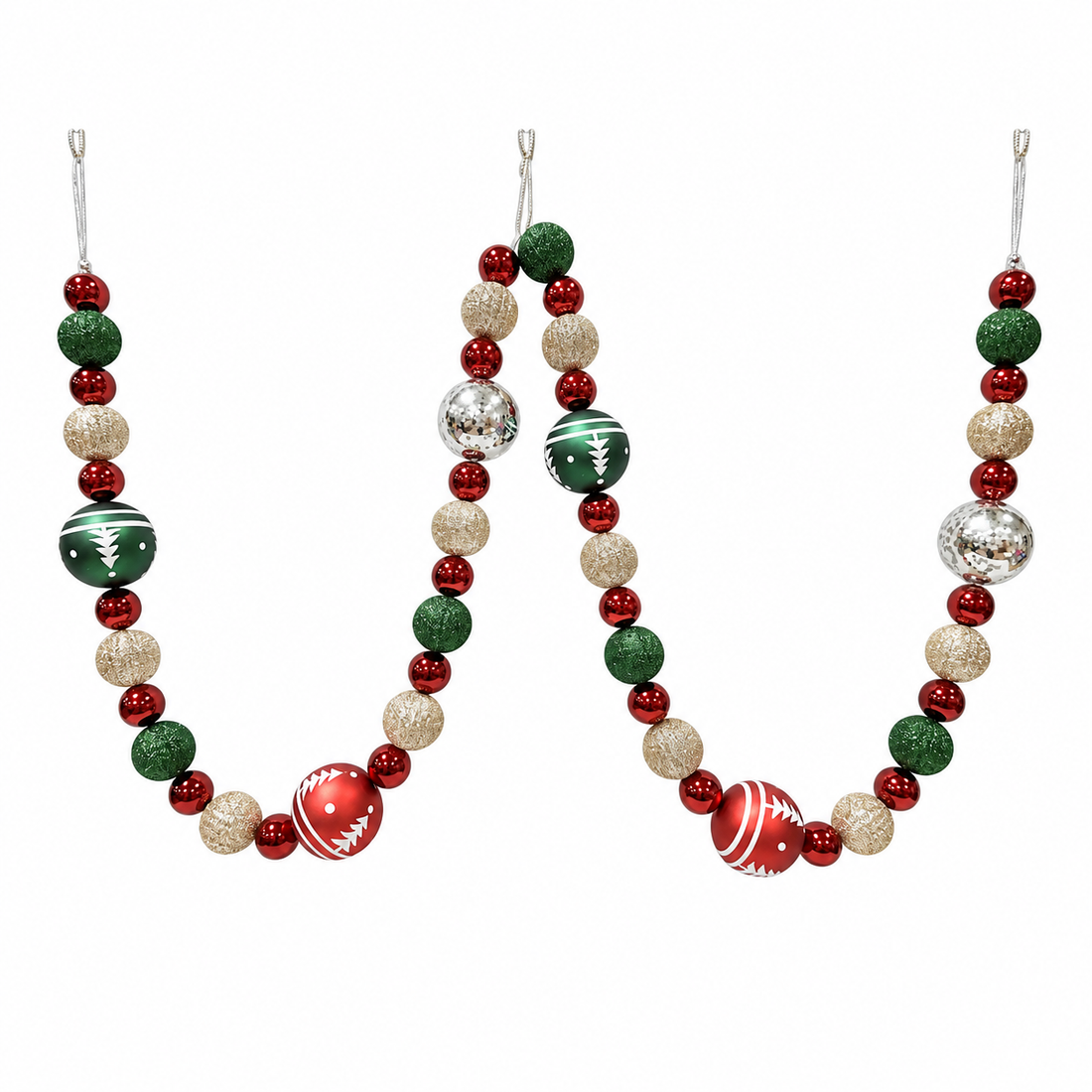 72" Shatterproof Christmas Ball Ornament Garland