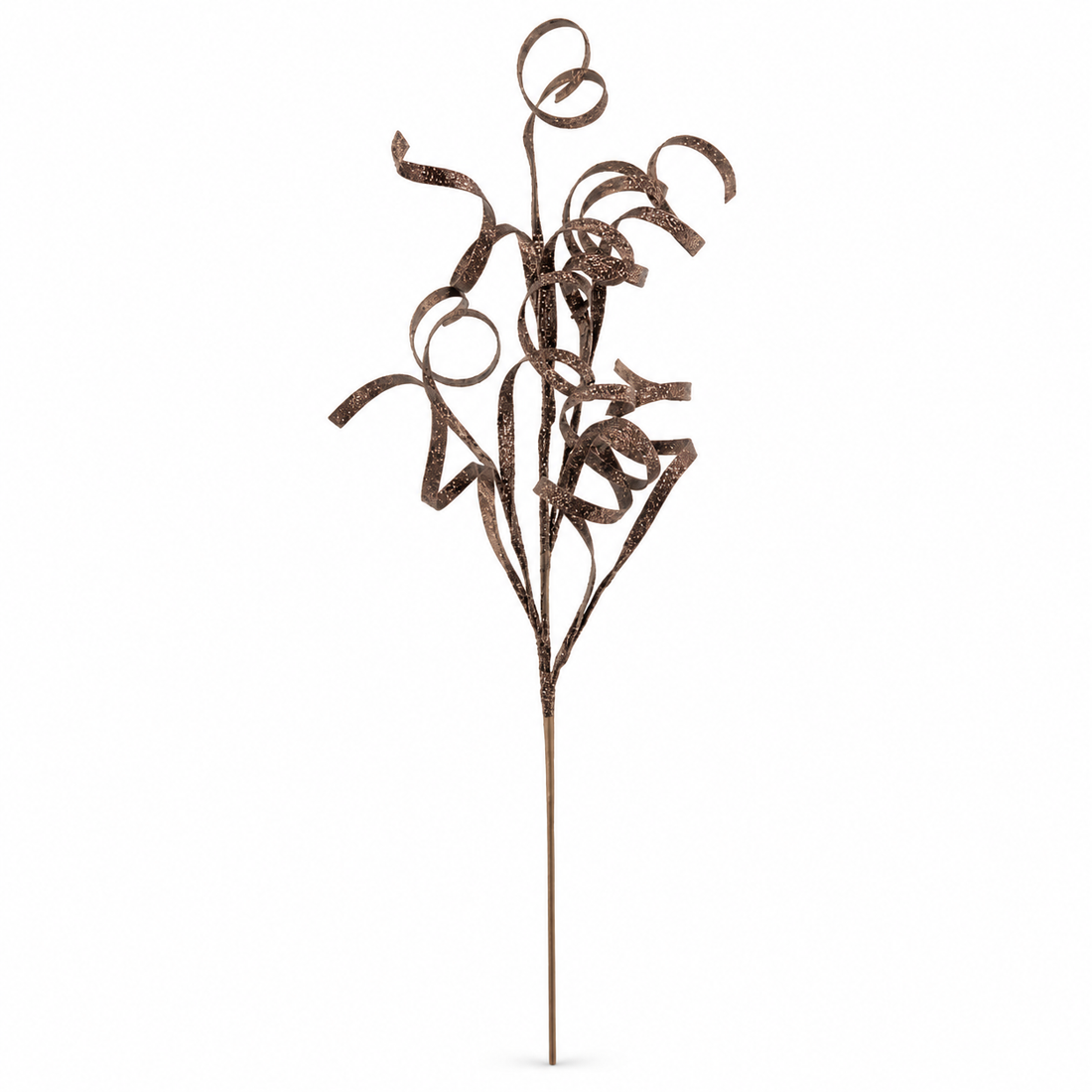 35-Inch Glitter Curly Christmas Tree Stem Pick – 8 Colors