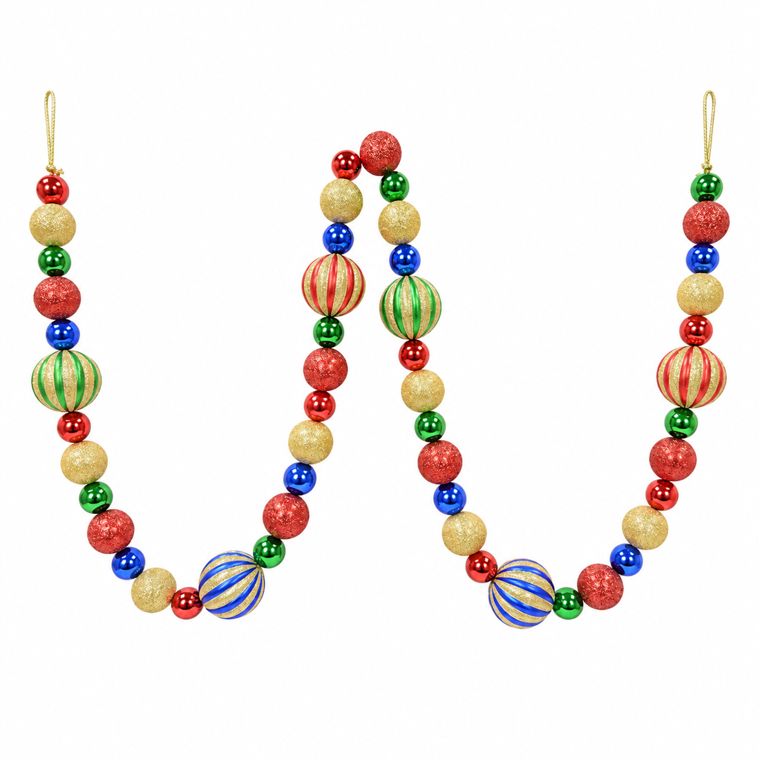 72" Shatterproof Christmas Ball Ornament Garland