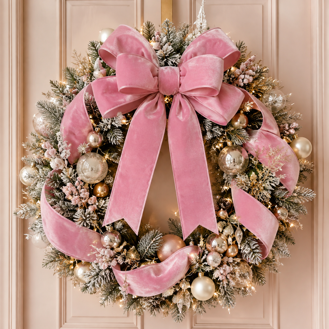 2.5" × 10-Yard Light Pink Deluxe Velvet Ribbon with Satin Backing