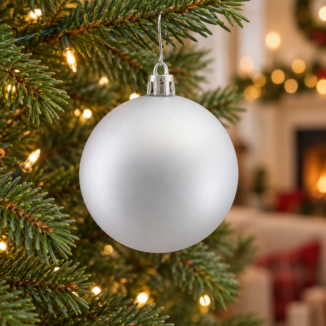 80mm Matte Christmas Ball Ornaments, Set of 12