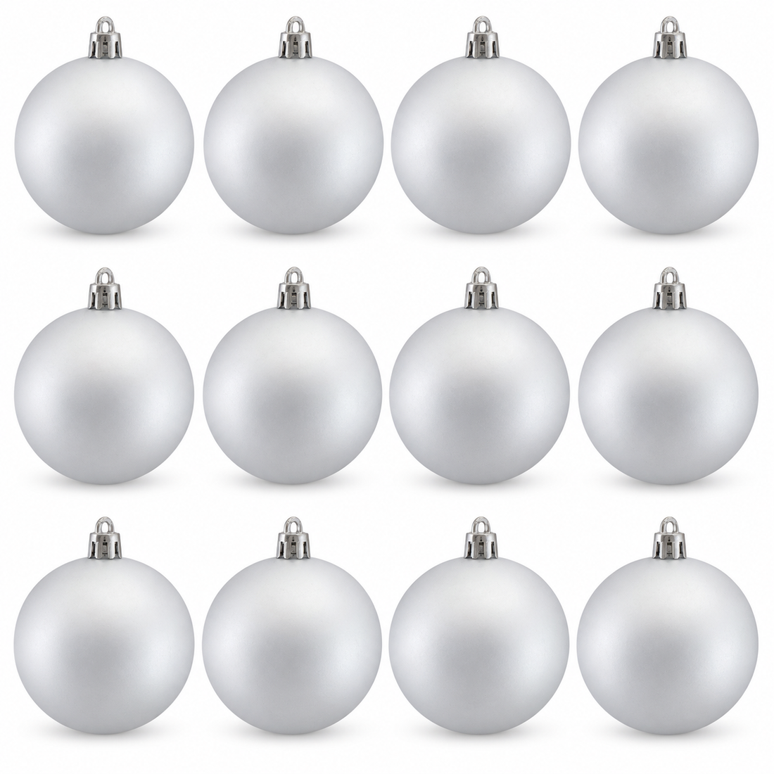 80mm Matte Christmas Ball Ornaments, Set of 12