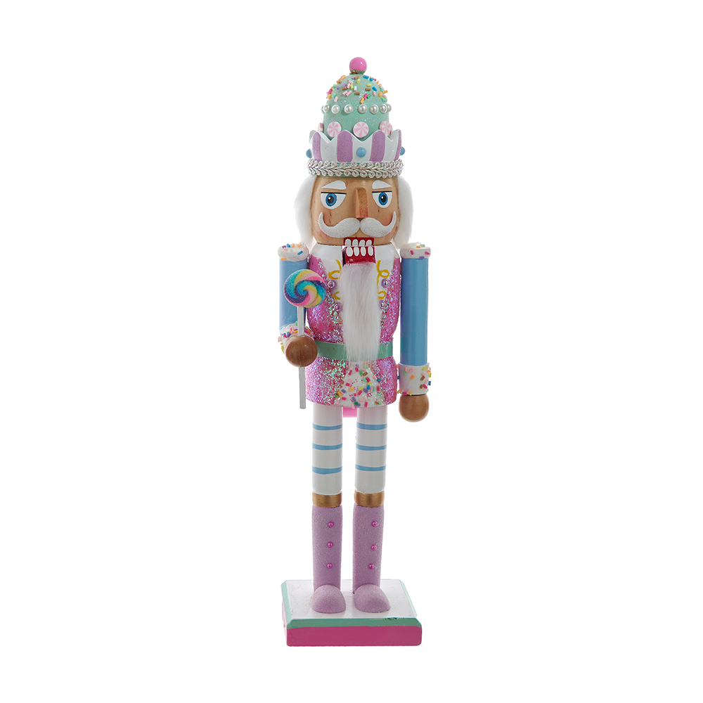 candy color pastel wood nutcracker alternate view 2
