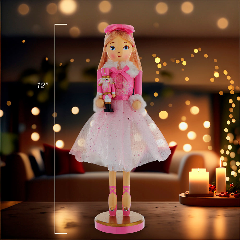 12" Blond Clara Ballerina Nutcracker – Elegant Christmas Decoration