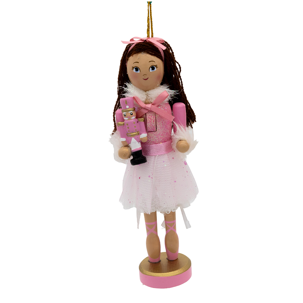 6" Clara Nutcracker Ornaments – Elegant Christmas Decorations in Blonde and Brunette