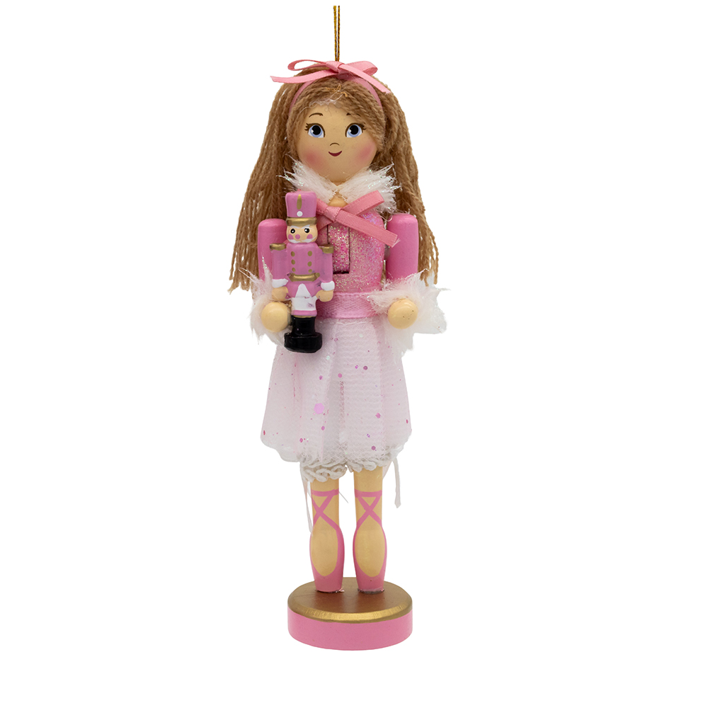 6" Clara Nutcracker Ornaments – Elegant Christmas Decorations in Blonde and Brunette