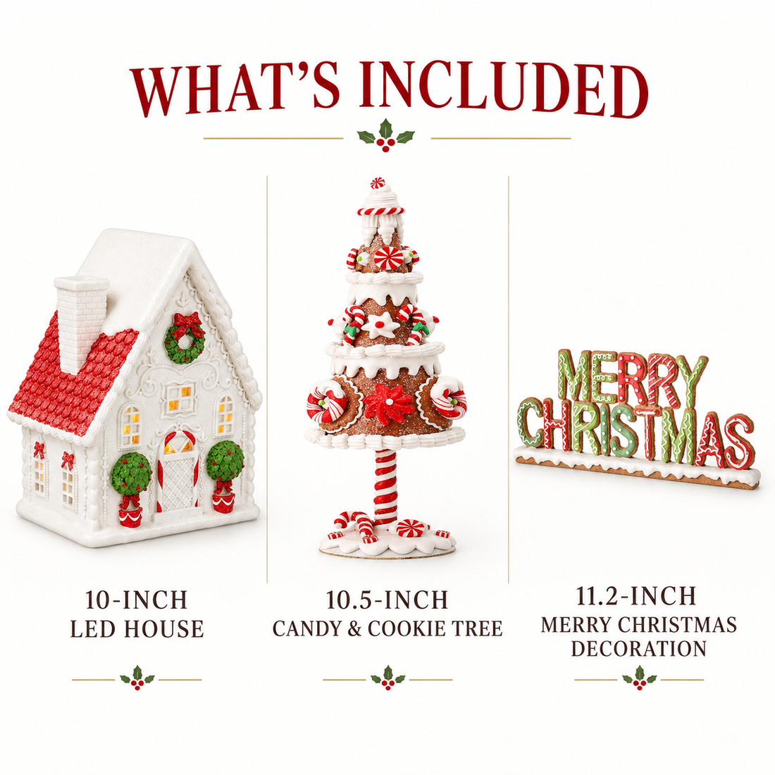 What is included in the three-piece Gingerbread Christmas Bundle