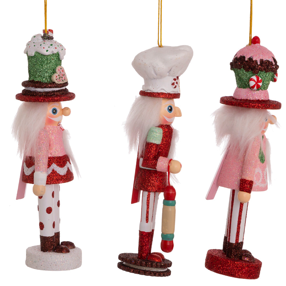 6" Dessert Nutcracker - Set of 3 - Sweet Christmas Decorations