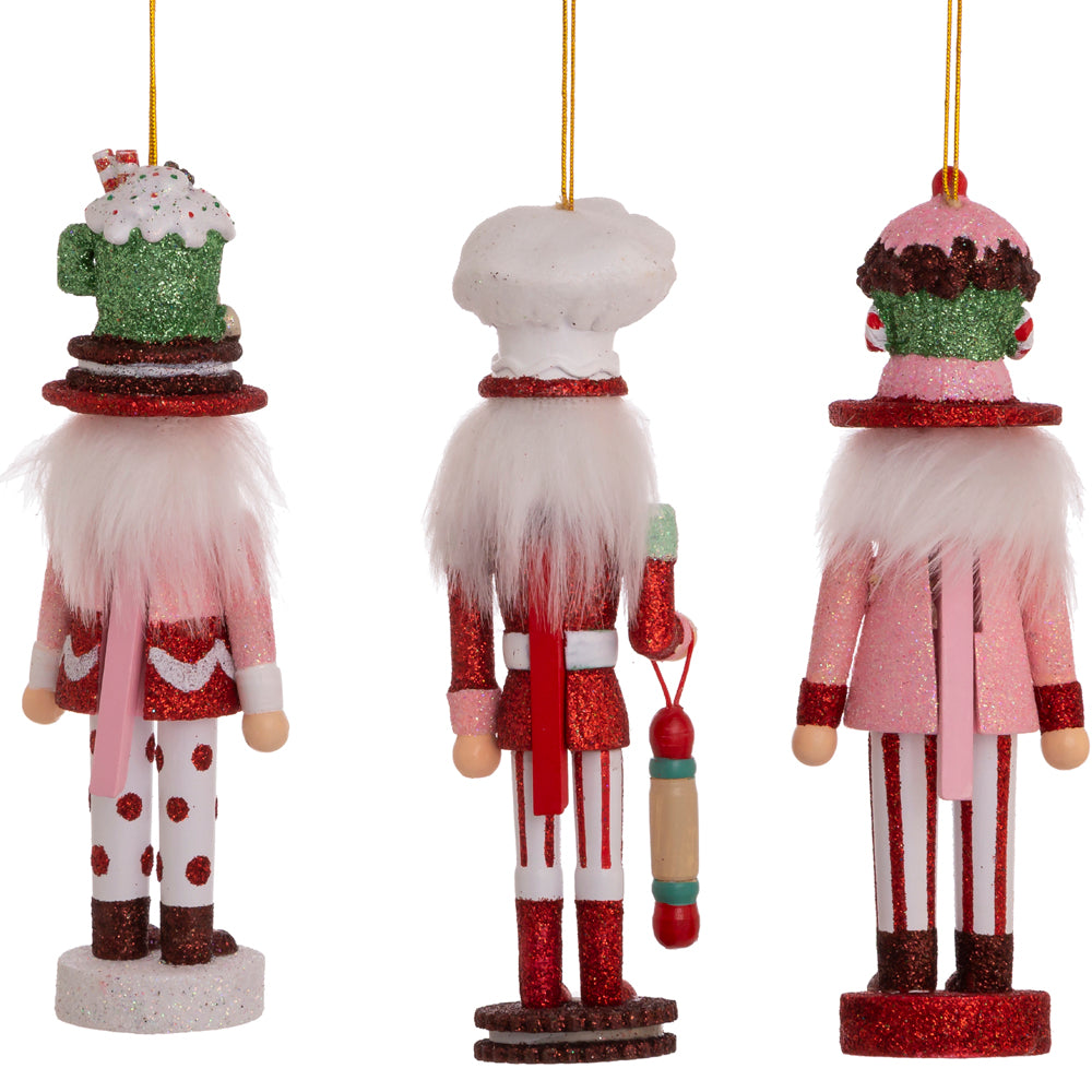 6" Dessert Nutcracker - Set of 3 - Sweet Christmas Decorations