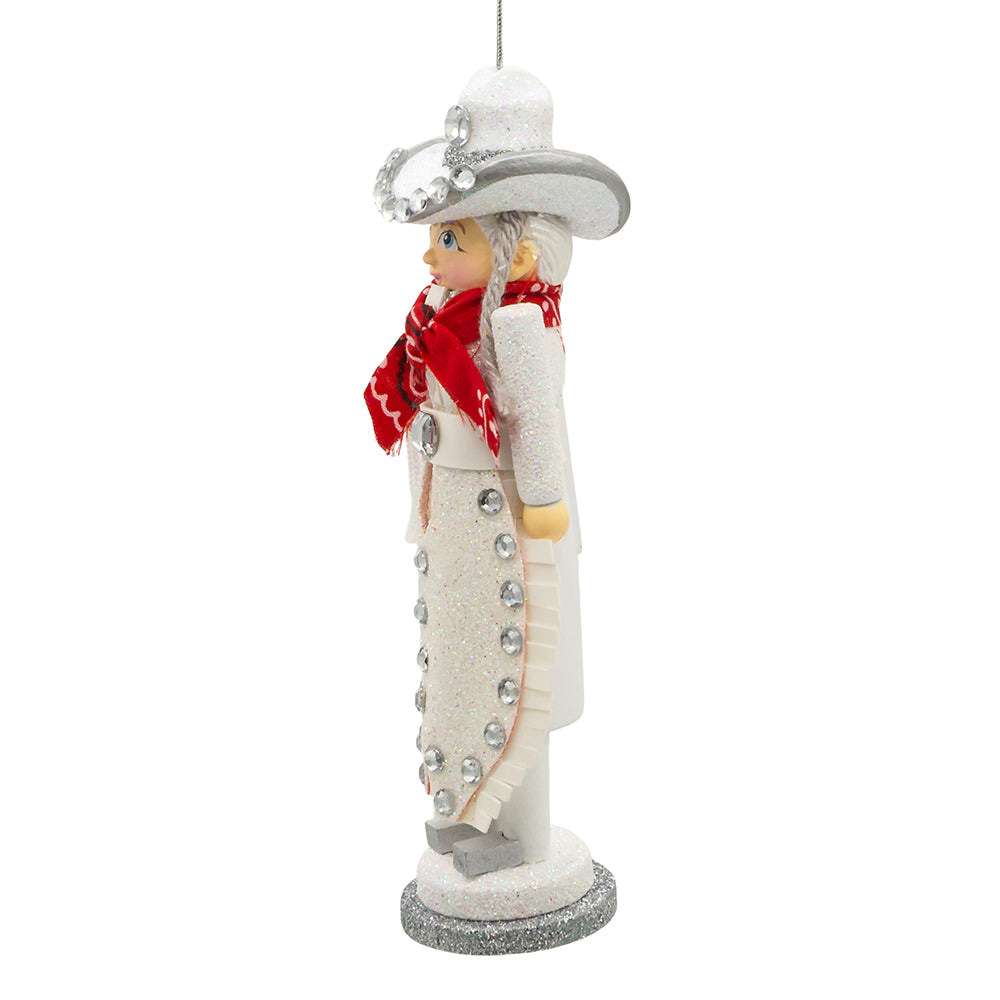 6" Cowgirl Rodeo Nutcracker Christmas Ornament – alternate product image 3