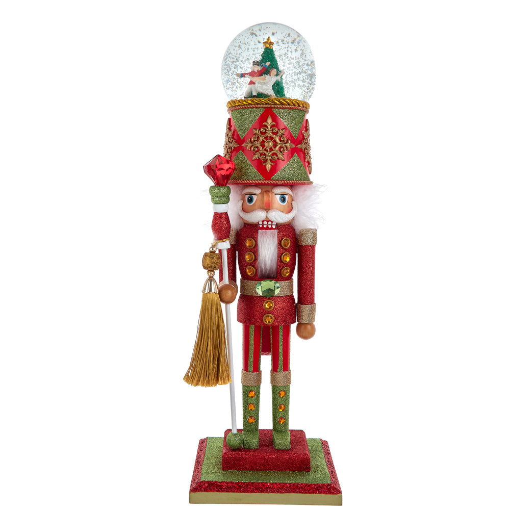 16" Nutcrackers Soldier with Musical Water Globe