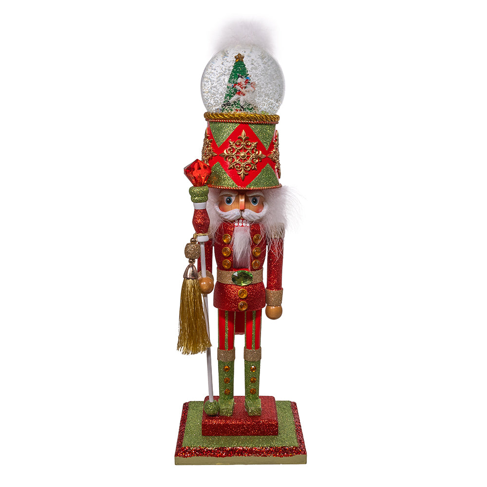 16" Nutcrackers Soldier with Musical Water Globe