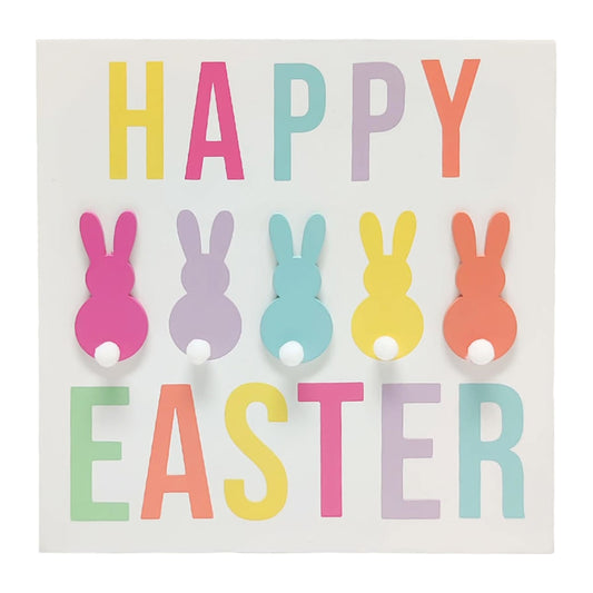8" Happy Easter Sign – Pastel Spring Decor