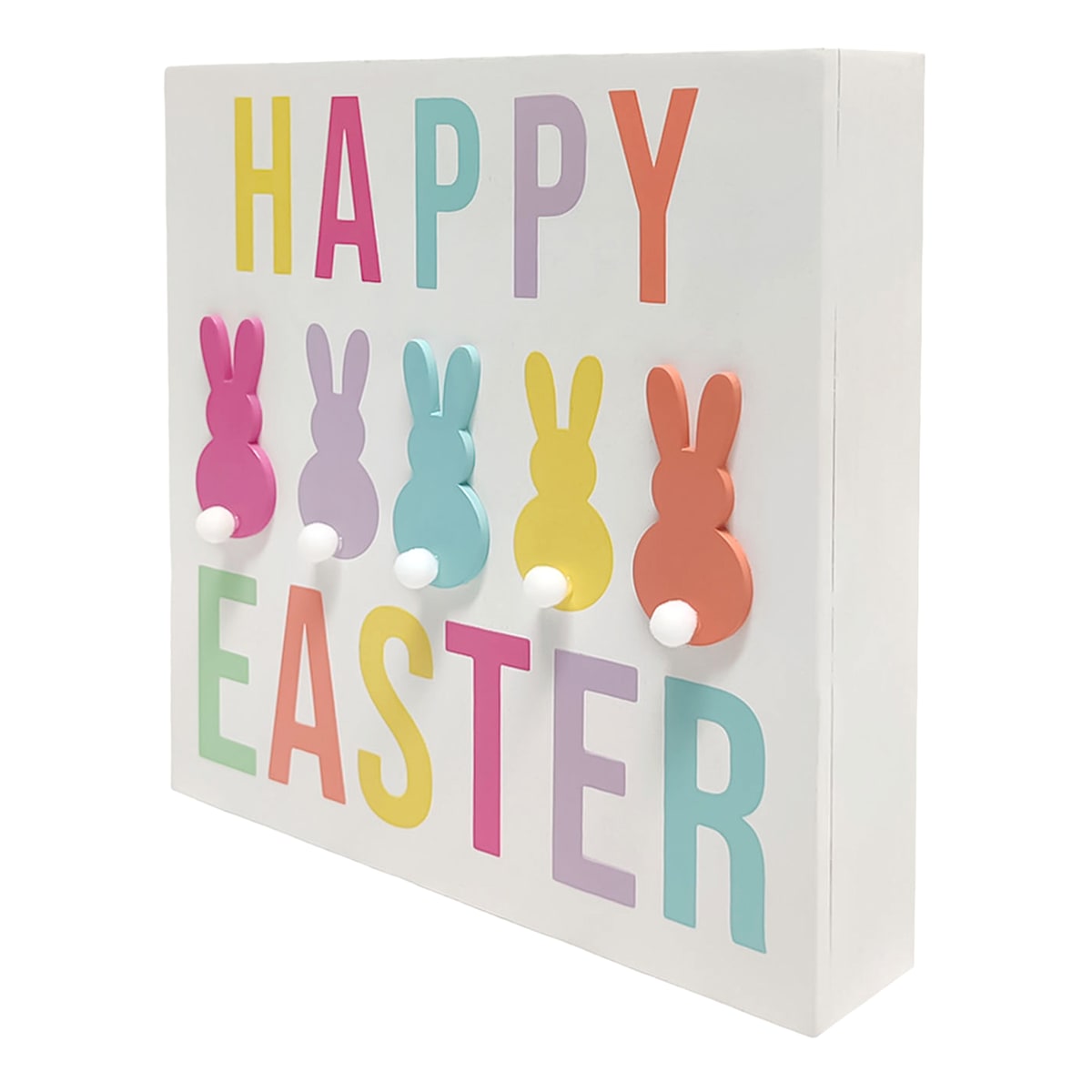 8" Happy Easter Sign – Pastel Spring Decor