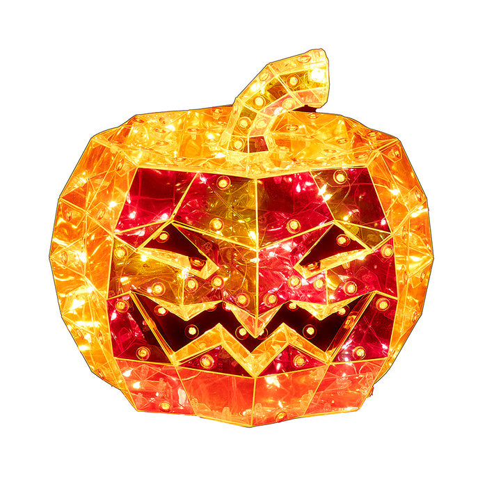 100-light orange LED holographic jack-o'-lantern Halloween decoration