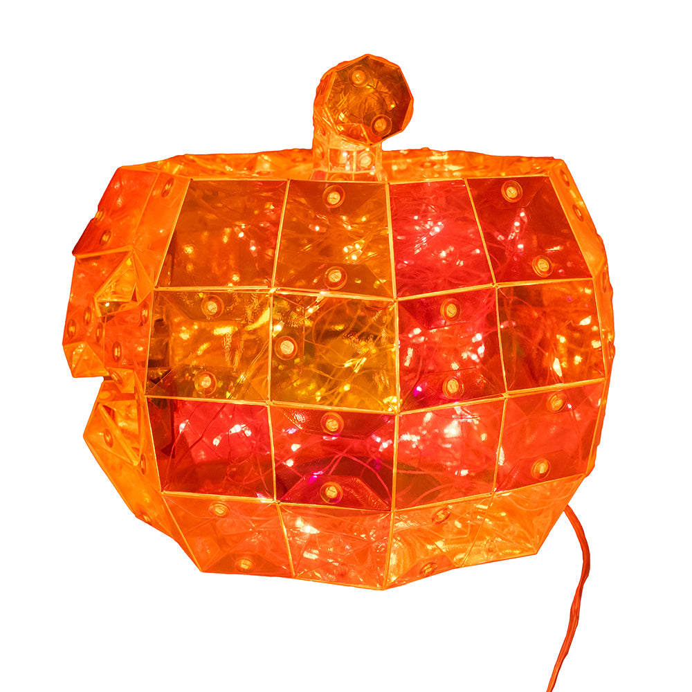 100-light orange LED holographic jack-o'-lantern Halloween decoration