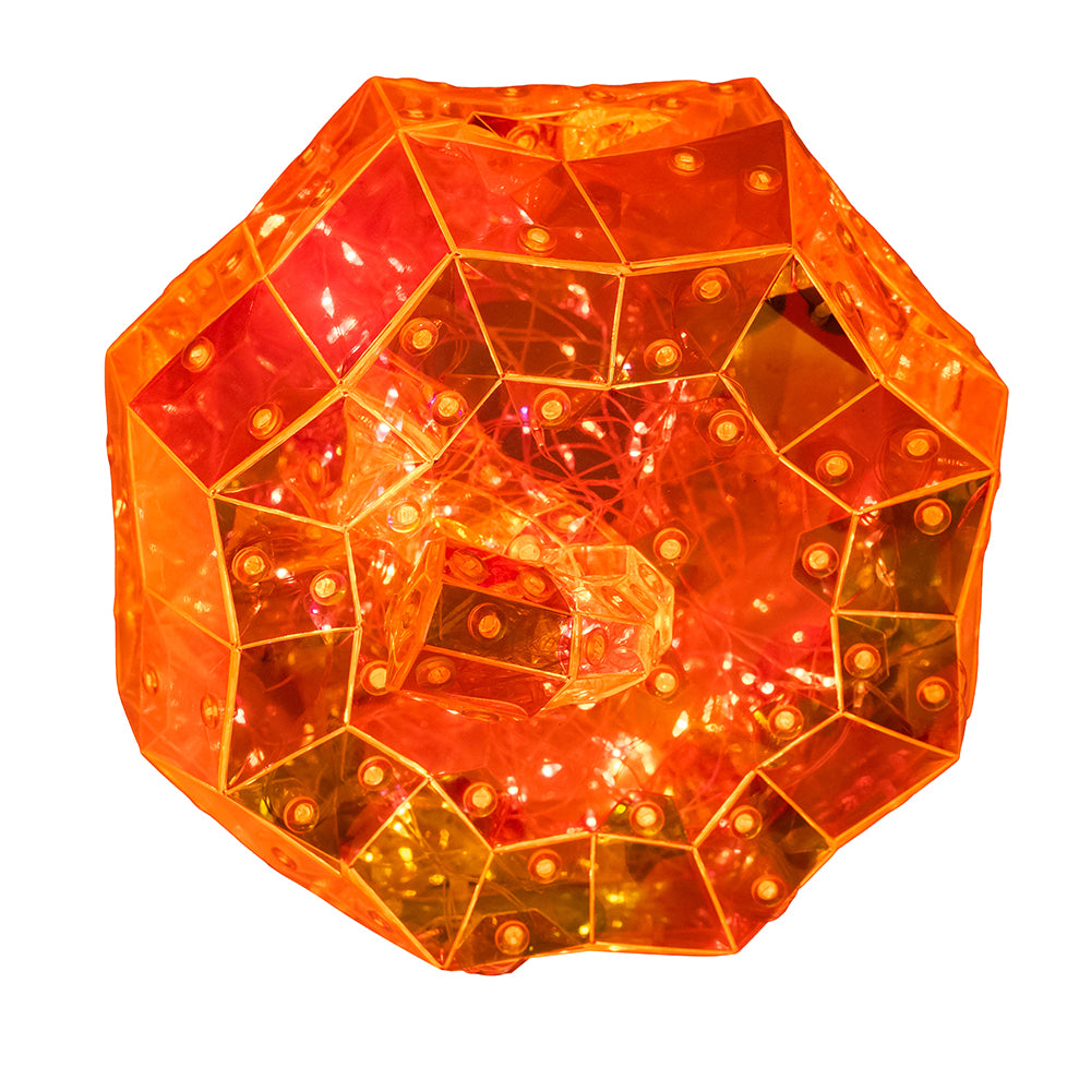 100-light orange LED holographic jack-o'-lantern Halloween decoration